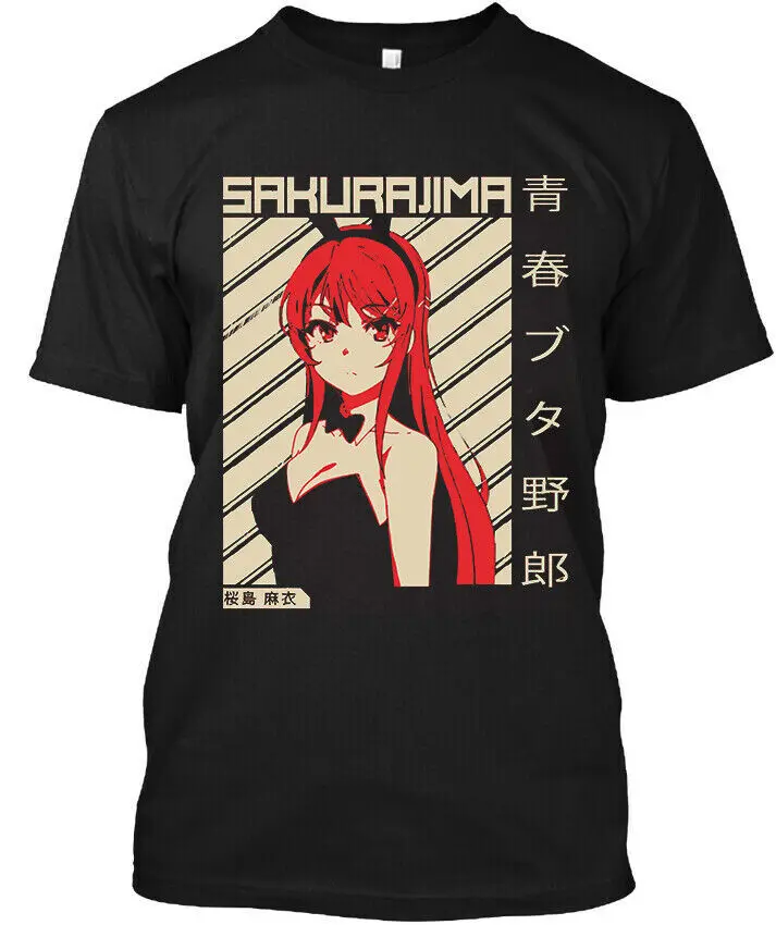 NEW POPULAR Mai Sakurajima Bunny Girl Senpai Seishun Buta Yarou T Shirt S 4XL