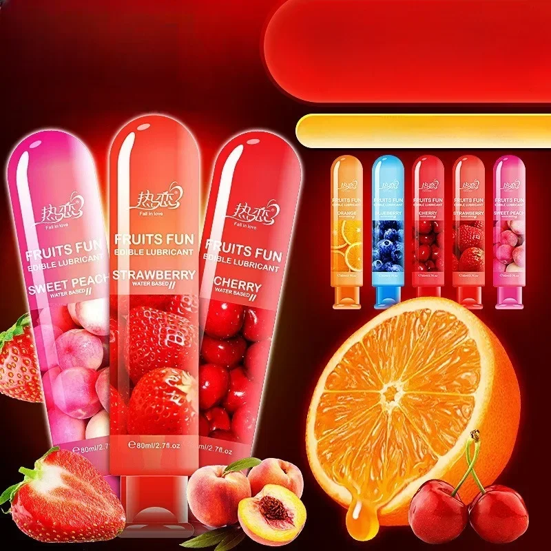 

80ML Edible Adult Sexual Body Smooth Fruity Lubricant Gel Edible Flavor Sex Health Perfect to Warm Up Sensual Massage Sex Toy