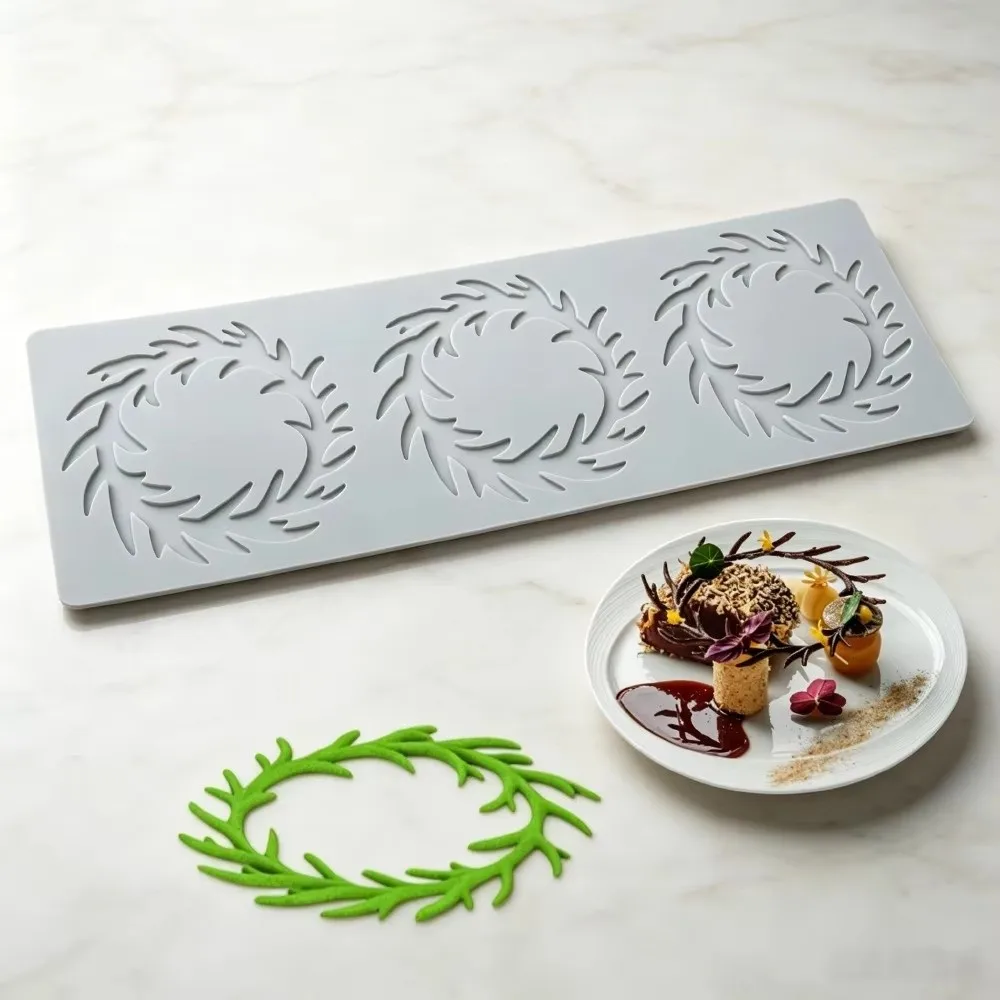 Flexible Silicone Chocolate Chip Molds Leaf Ring Design Shell Pattern Silicone Molds Reusable Flower Shape Cake Tools