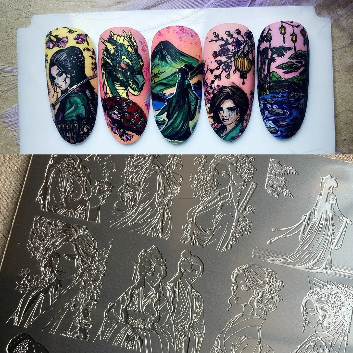 XMQ Nail Art Stamping Plates Ocean Style Vacation Templates for DIY Nail Design Imageplates