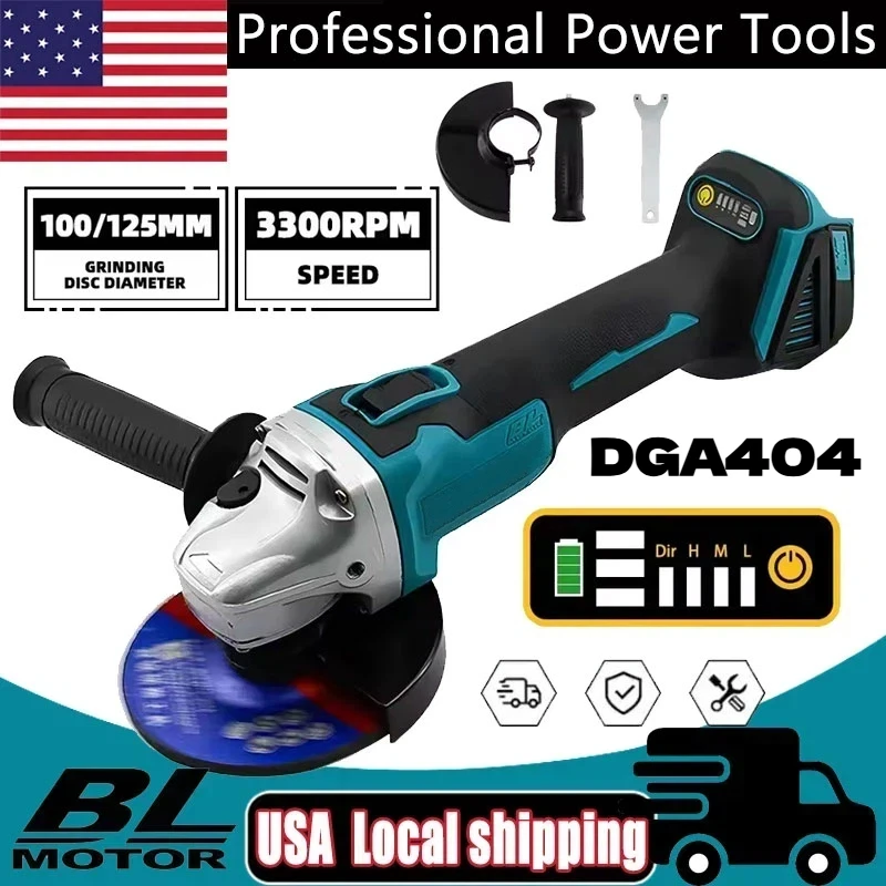 

Подходит для Makita DGA404 125/100 мм, бесщеточная литиевая электрическая угловая шлифовальная машина, перезаряжаемая режущая машина, полировальная машина высокой мощности