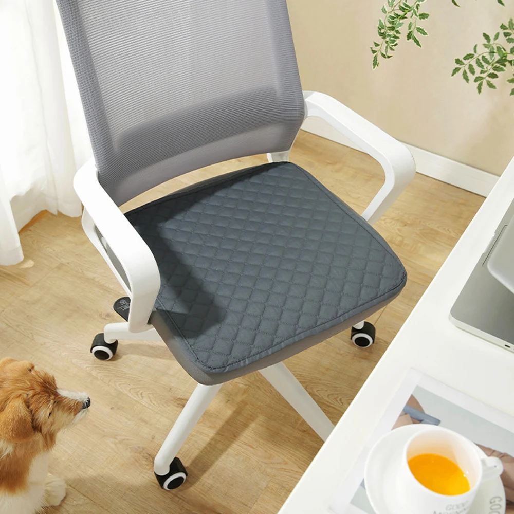 45*45cm Waterproof Square Chair Cushion Solid Color Removable Non-slip Seat Cushion Office Chair Thin Pads Home Supplies