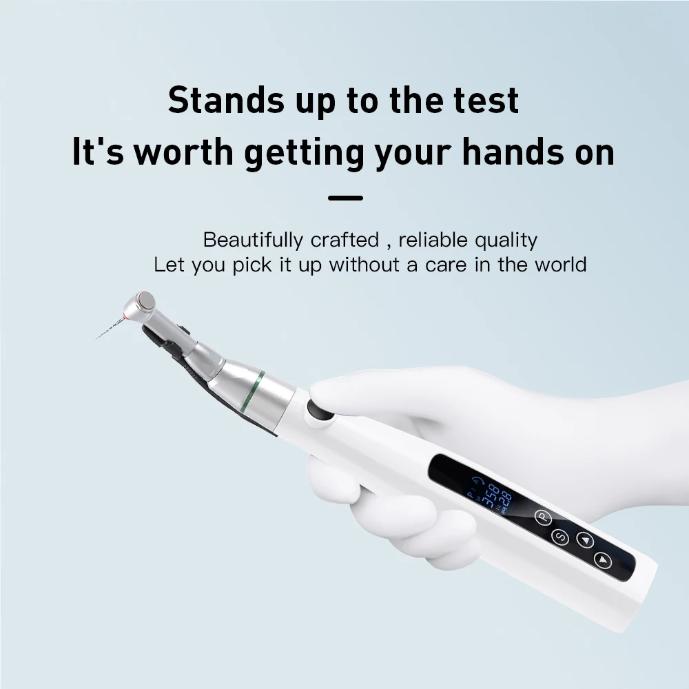 AZDENT Dental Wireless Endo Motor Smart with LED Light 16:1 Standard Contra Angle Endodontic Treatment Root Canal Therapy Tool