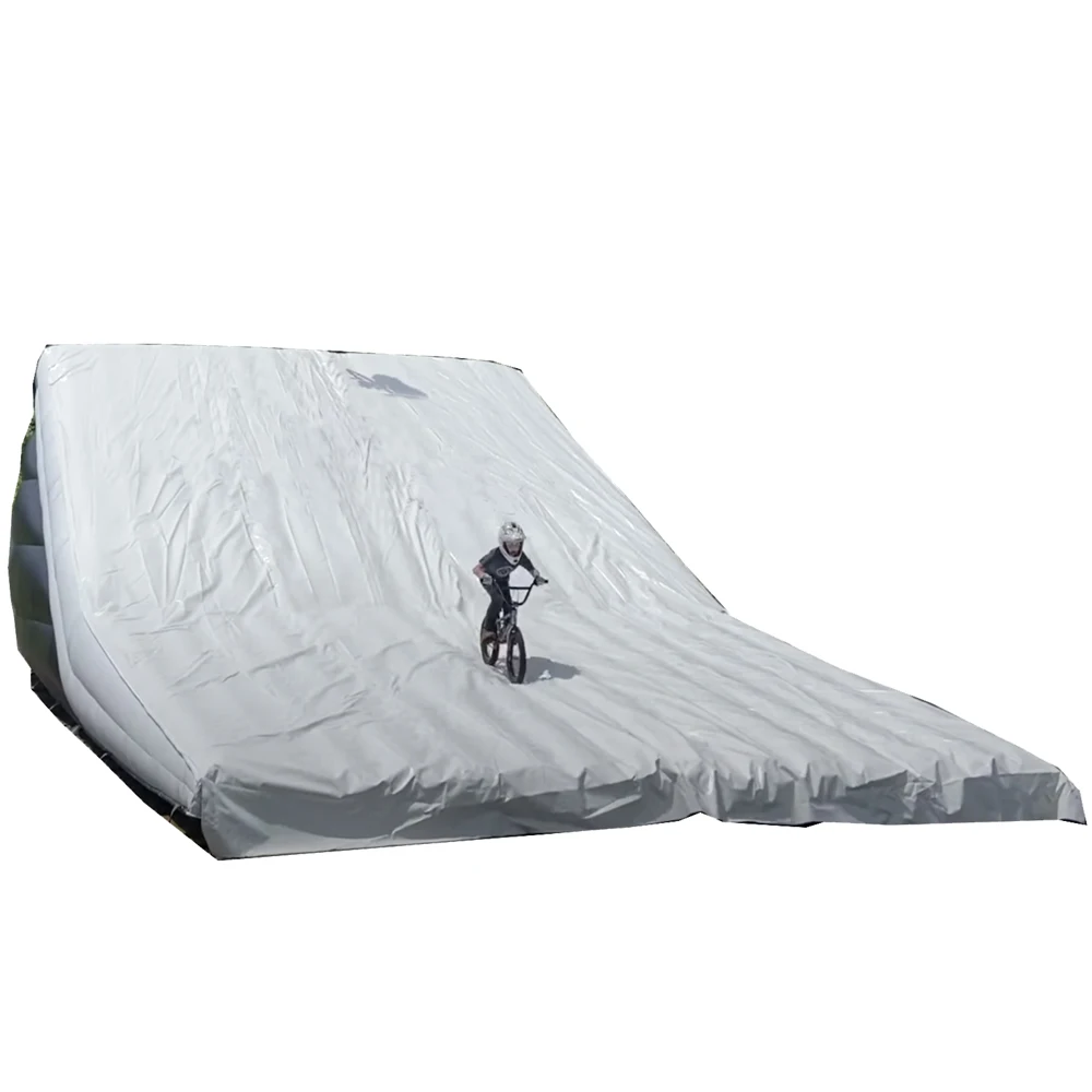 Outdoor giant inflatable landing airbag with ramp/bike jump stunt airbag,