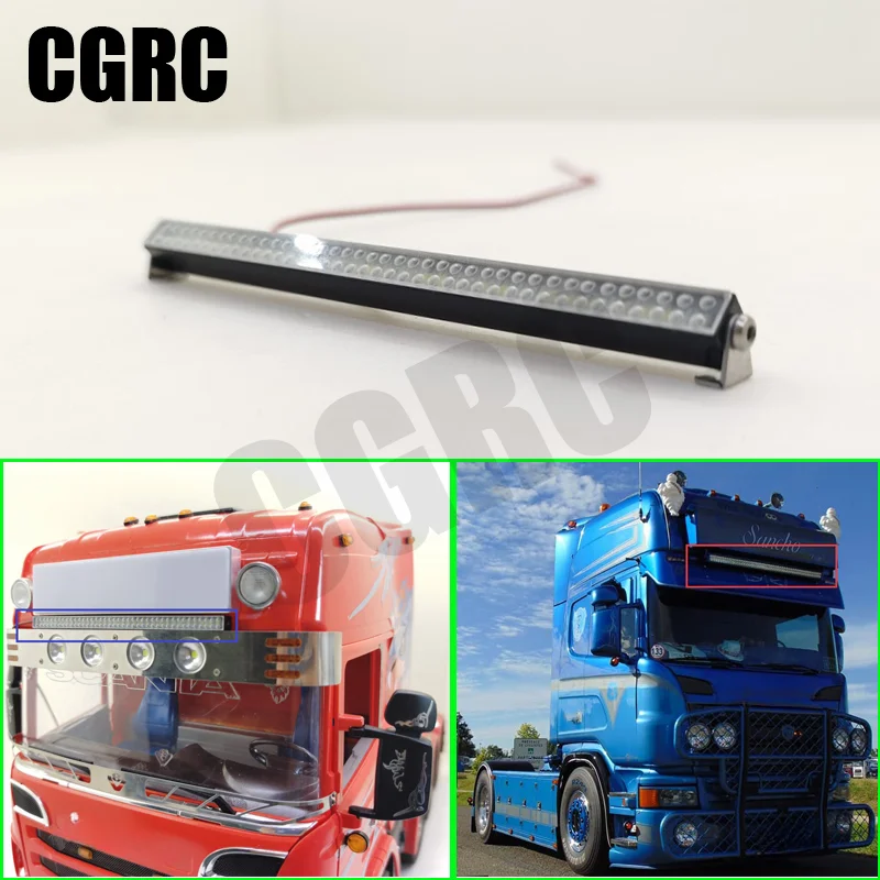 Projecteur LED pour voiture de simulation, lumière breton, camion RC 1/14 Tamiya, benne basculante, Scania Actros, pièces de bricolage Volvo MAN