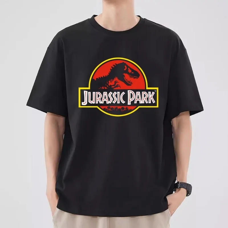 J-Jurassic P-Park T Shirt Men Couple Combination Clothes Short Sleeve Collar Fashion T-shirt Women Cotton