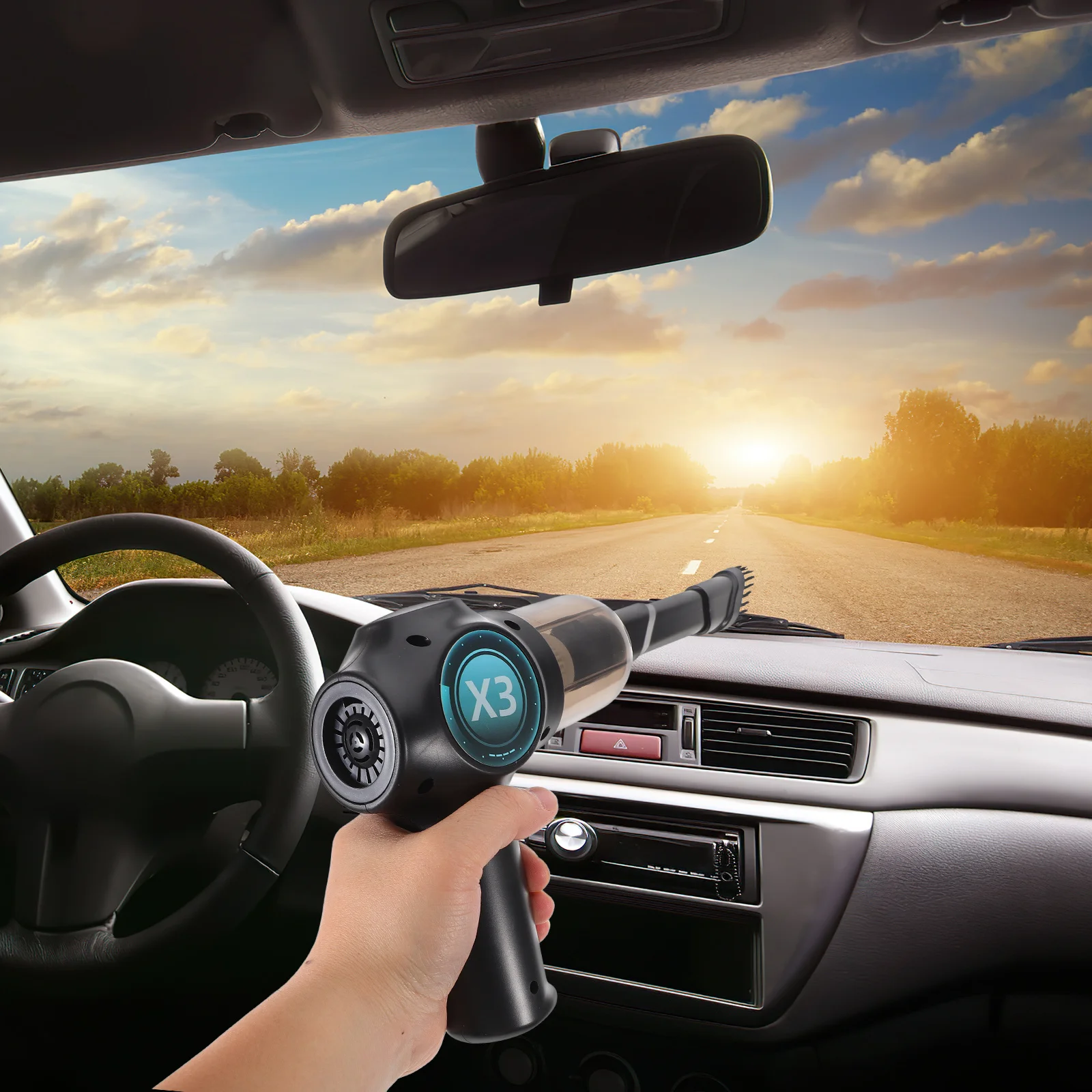 

1Set Small Car Vacuum Portable Cordless Handheld Mini Vacuum Cleaner for Car Interior and Household Surface Cleaning