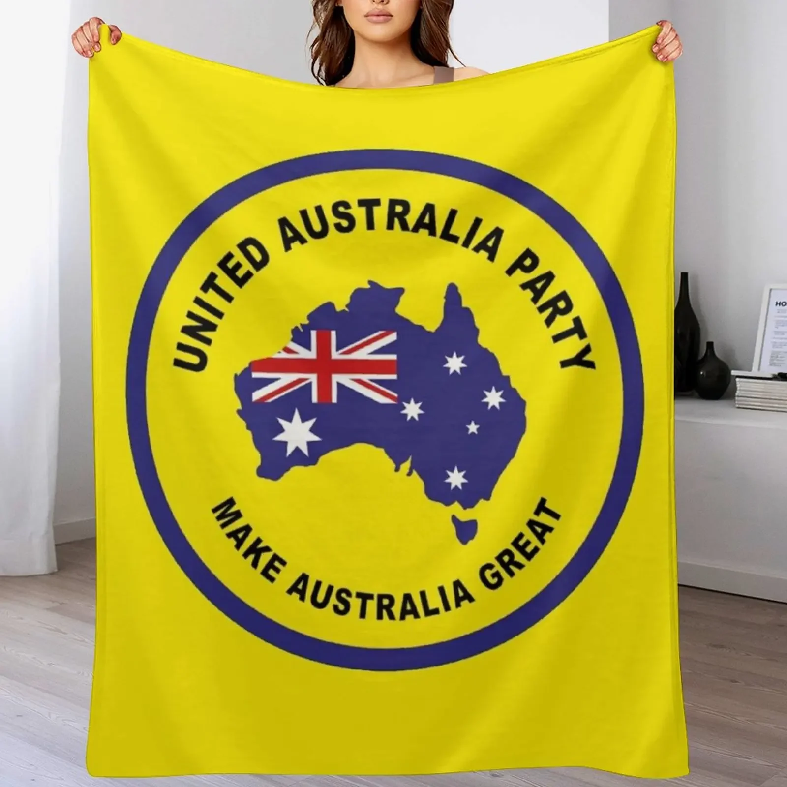 

Clive Palmer's United Australia Party Throw Blanket Anti Shedding Soft Fuzzy Blanket for Home