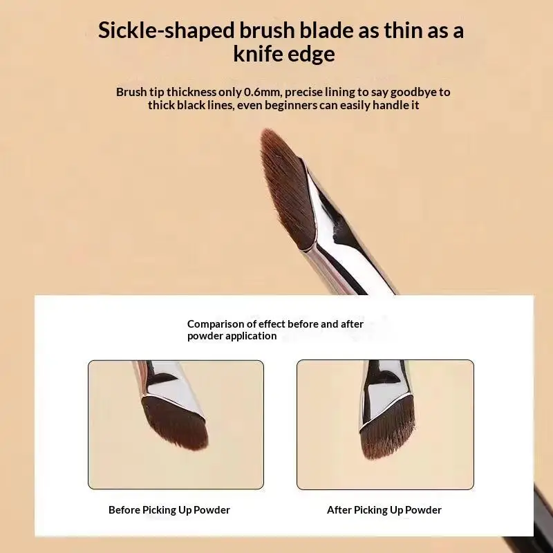 3 Pcs Multifunctional Eyeliner Brush Angle Eyeliner Brush Right Angle Brushes Extremely Fine Makeup Brush Aegyo Sal Brushes