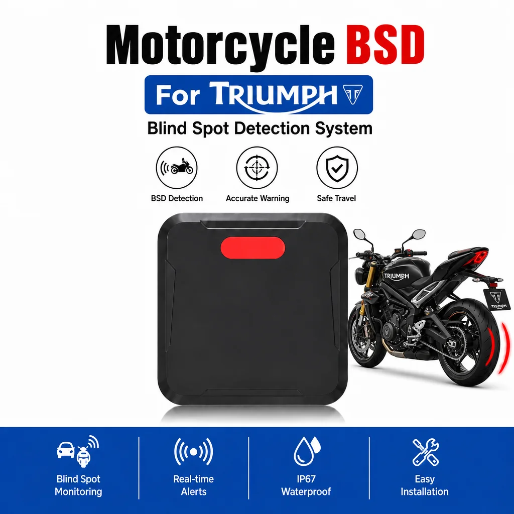 77GHz IP67 BSD Blind Spot Monitor Kit for Triumph Tiger 1200 Scrambler 400X Speed Twin Street Triple 765 Scrambler 900 Tiger 660
