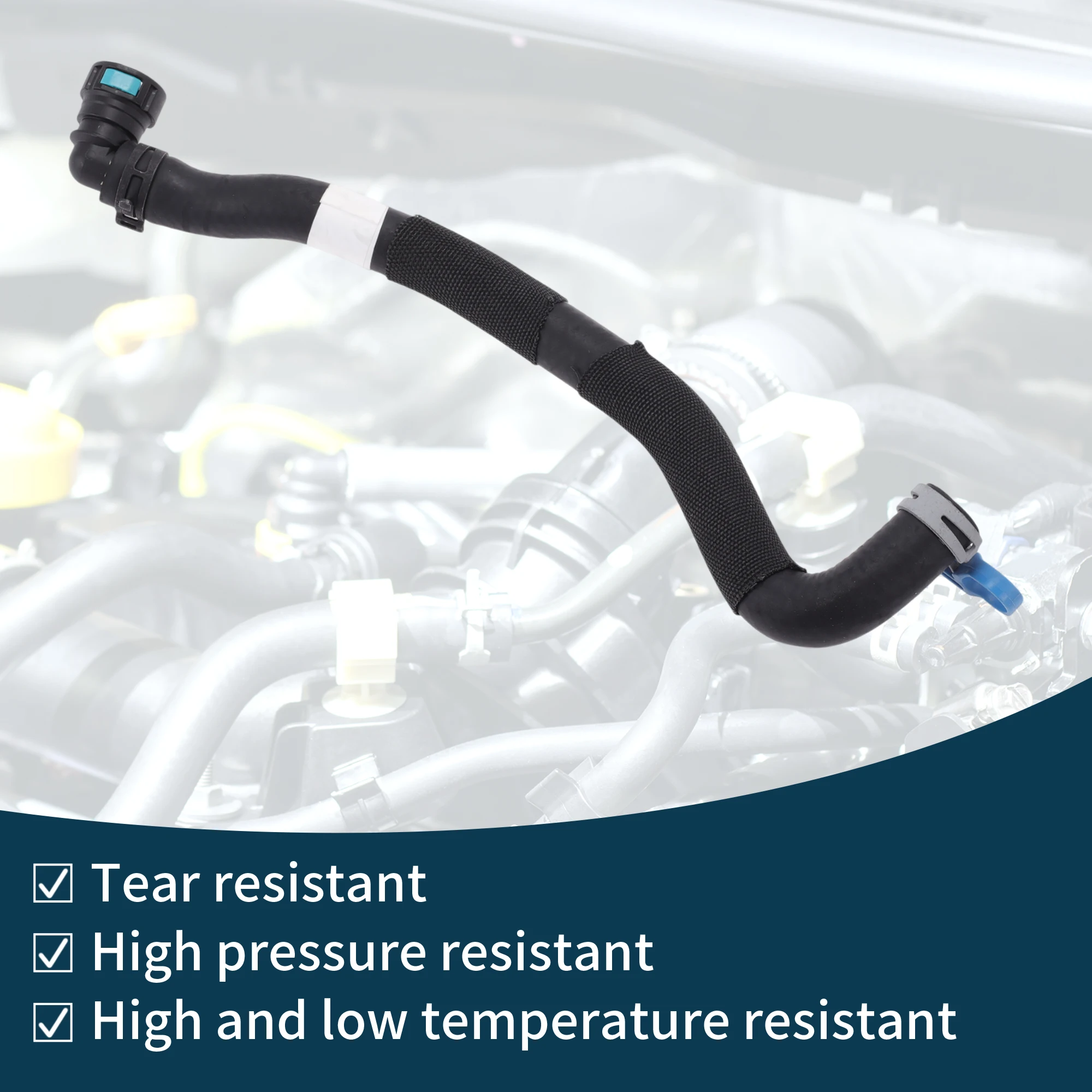 Mangueira do aquecedor da mangueira do radiador motoforti no. lr036540 para land rover para range rover 2013-14 tubo de refrigeração de borracha preto 1 pc