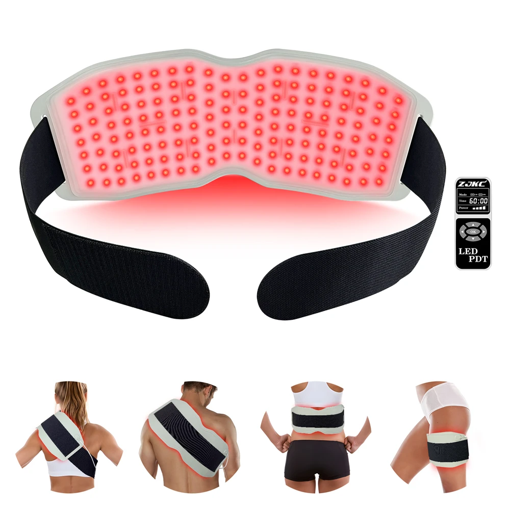 ZJKC 24W Therapeutic Infrared Light Device Red Light Therapy Belt 940nm 850nm 660nm Body Shaping Massage Equipment Pain Relief