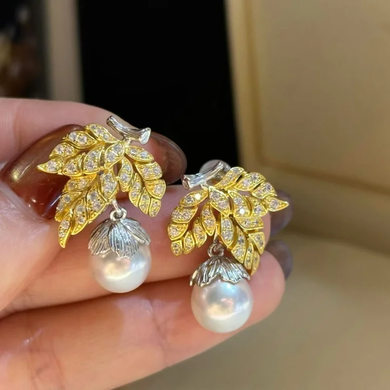 

Серьги-капли SGARIT из стерлингового серебра 925 пробы, 100% натуральный пресноводный жемчуг, INS, ювелирные изделия, подарок для женщин, 9-10 мм