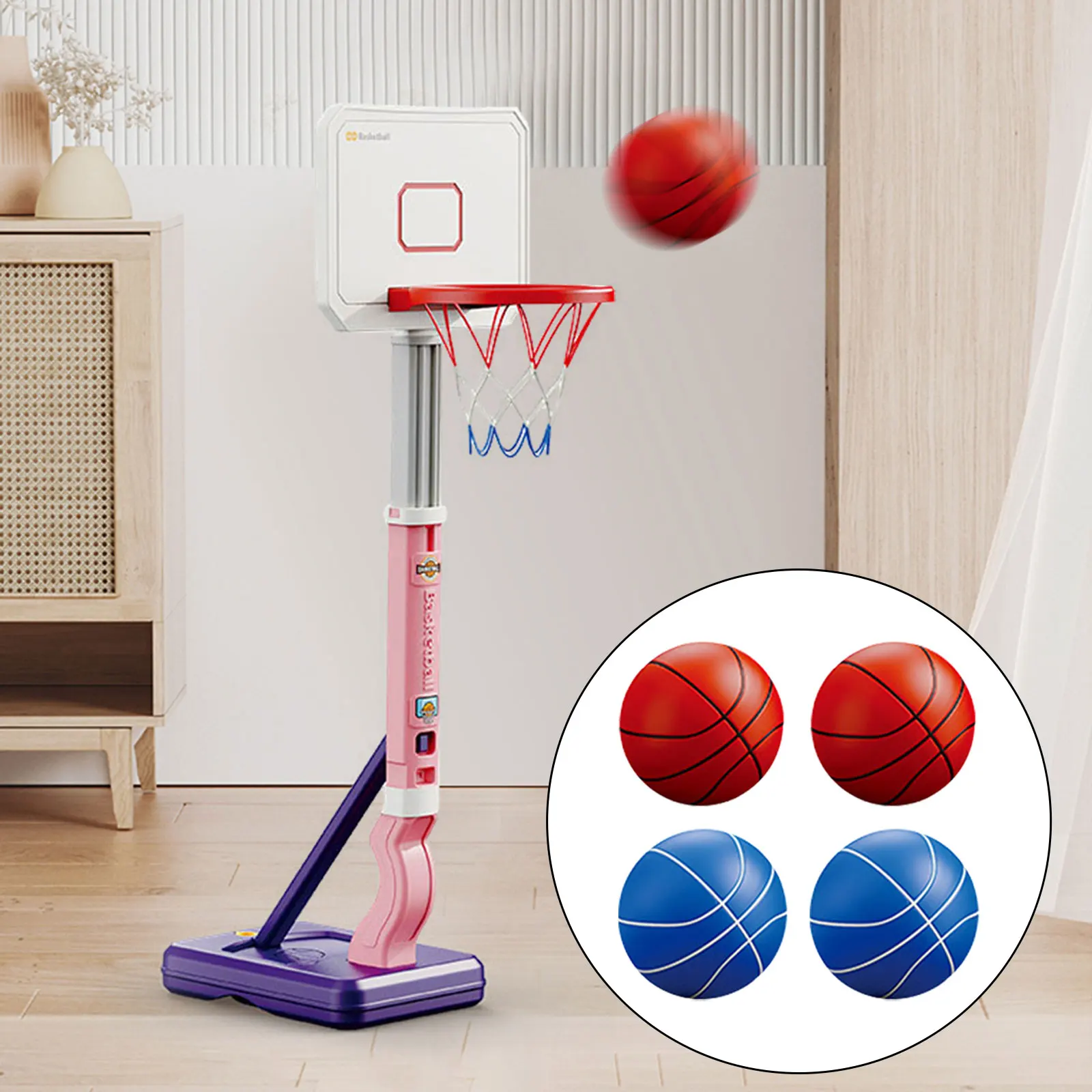 Kids Basketball Hoop Adjustable Hoops Water Pool Games Portable Basketball Goals for Home Party Yard Family Parent Child Game