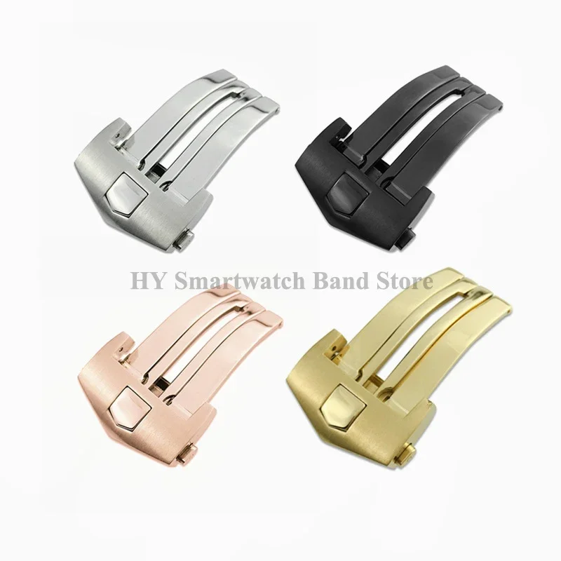 18mm 20mm klamra ze stali nierdzewnej do serii TAG skórzany pasek silikonowy zapięcie wymiana paska do zegarka klamra metalowe składane zapięcie