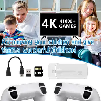 하이엔드 X2 울트라 비디오 게임 스틱 콘솔, 2.4G 더블 무선 컨트롤러, 4K HD30000 게임, 64G, 128G 레트로 비디오 게임 선물, 신제품 