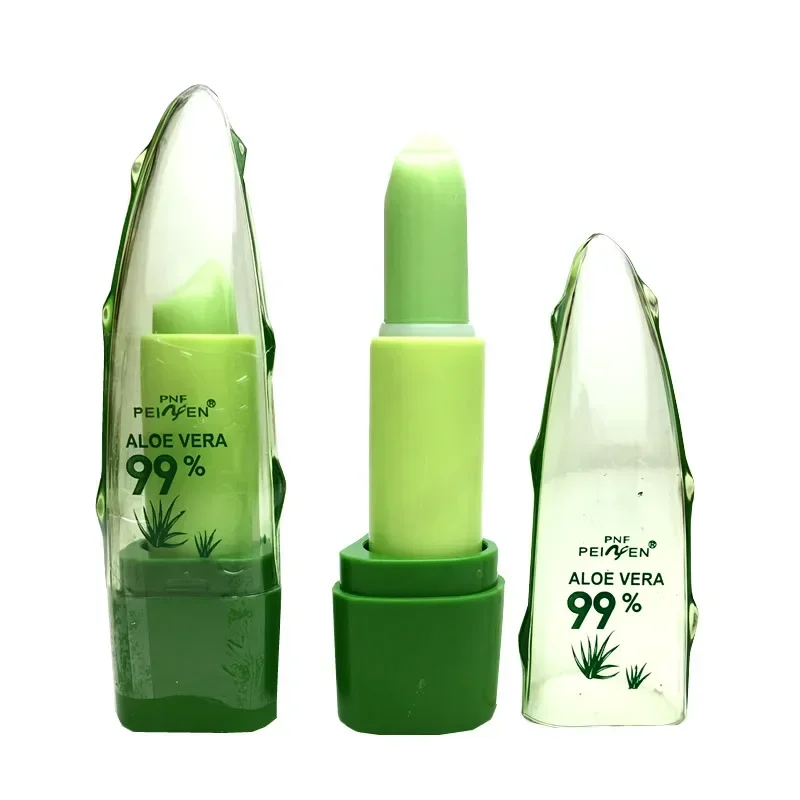 99% Aloe Vera Lippenstift Farbwechsel Lippen balsam dauerhafte feuchtigkeit spendende feuchtigkeit spendende wasserdichte Temperatur änderung Lippen balsam Make-up