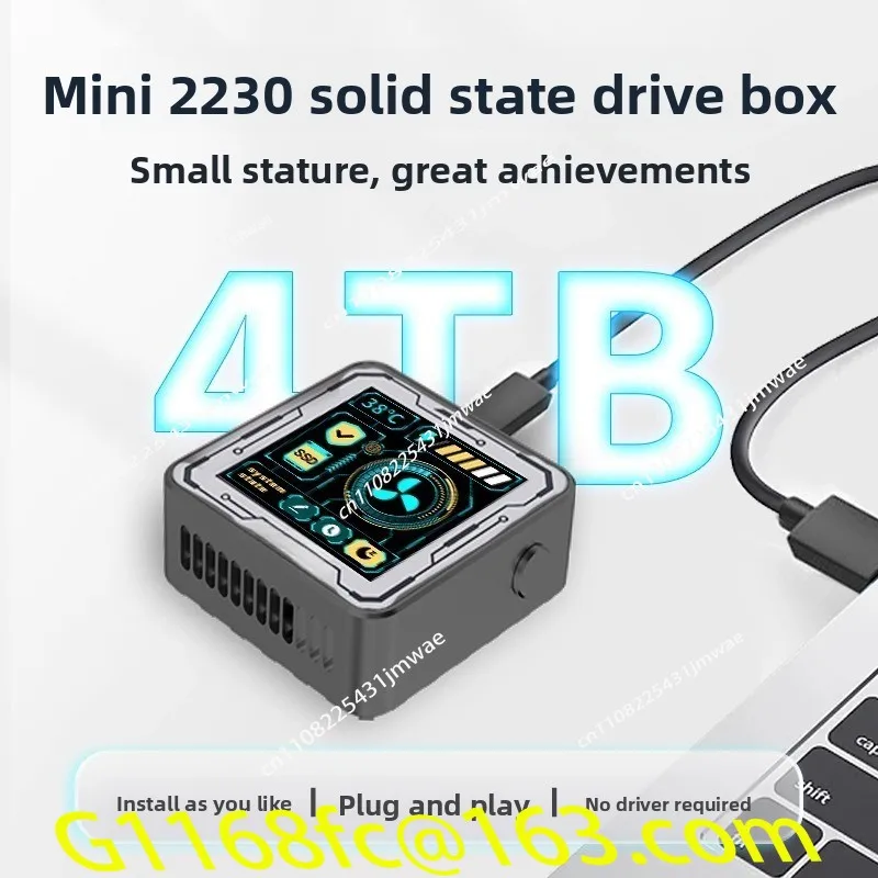 Suitable for M.2 Nvme 2230 Solid State Drive Box S2 Turbo Cooling Visualization Mobile Hard Drive Box