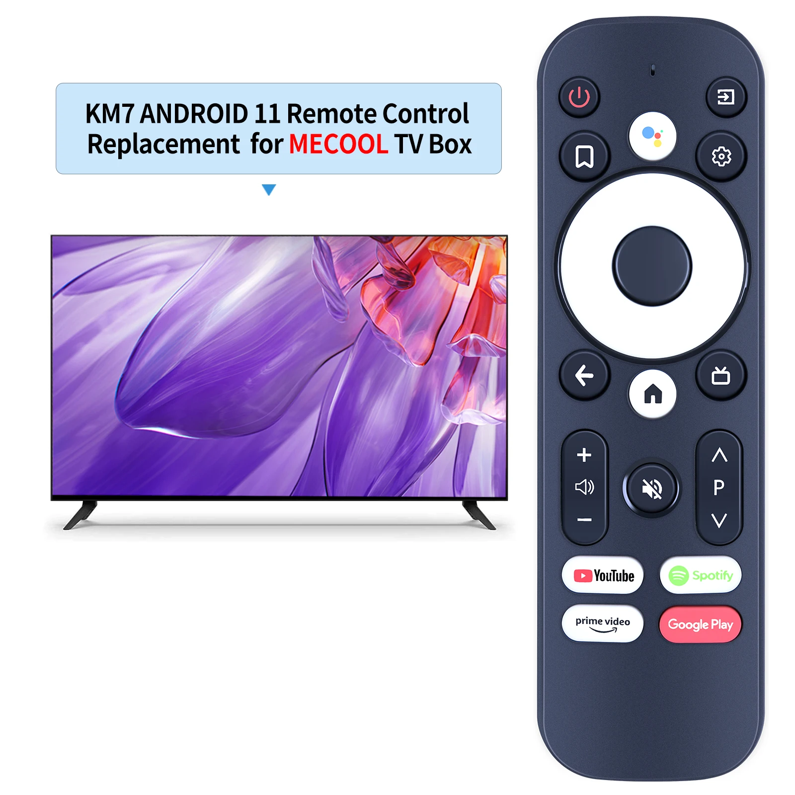 جهاز تحكم عن بعد صوتي جديد لـ MECOOL KM7 Plus Ultra HD Streaming Box Google TV