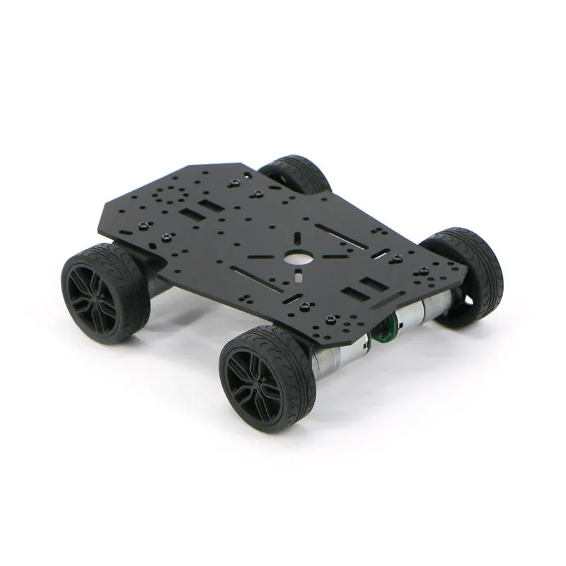 Kit fai da te per auto robot programmabile con motore encoder 310, ruota girevole in gomma, gimbal rotante a 2 DOF, per tutti i tipi di telaio auto 2WD, 3WD, 4WD