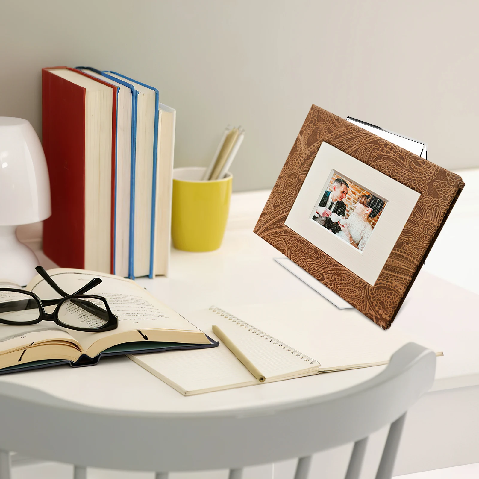 

8 pcs Transparent Acrylic Book Stand Display Rack for Magazine Brochure Office Document Holder Storage Organizer