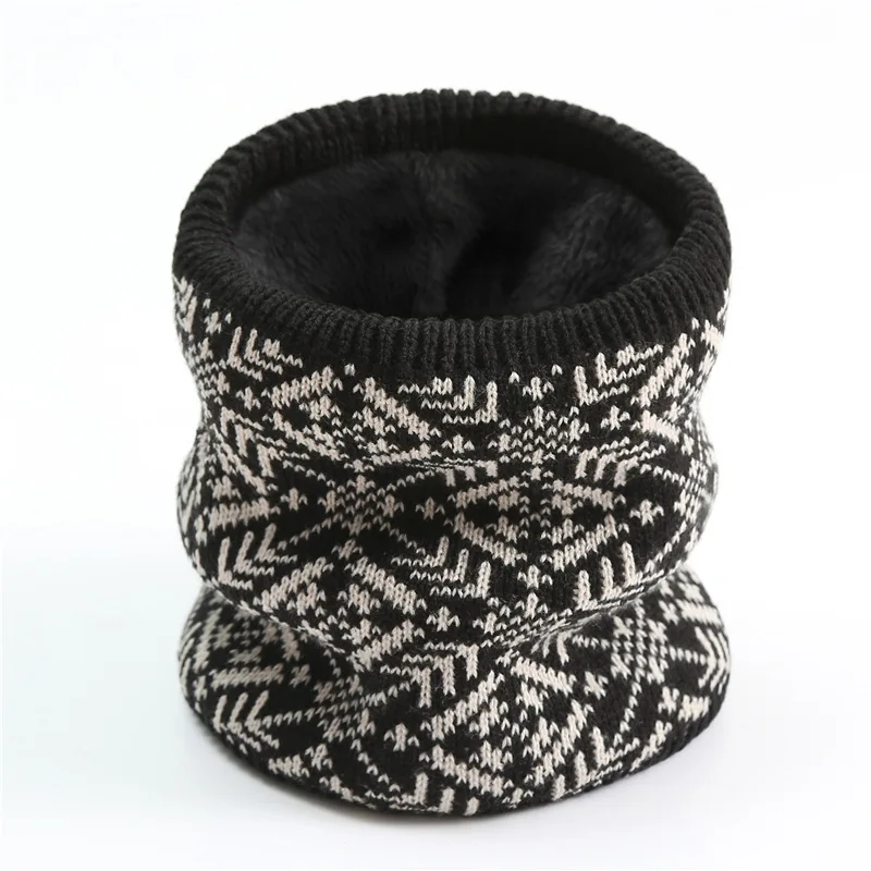 Korean Knitted Winter Warm Ring Neck Scarf Fashion Solid Men Women Outdoor Warm Full Face Mask Scarves Soft Muffler Fake Collars