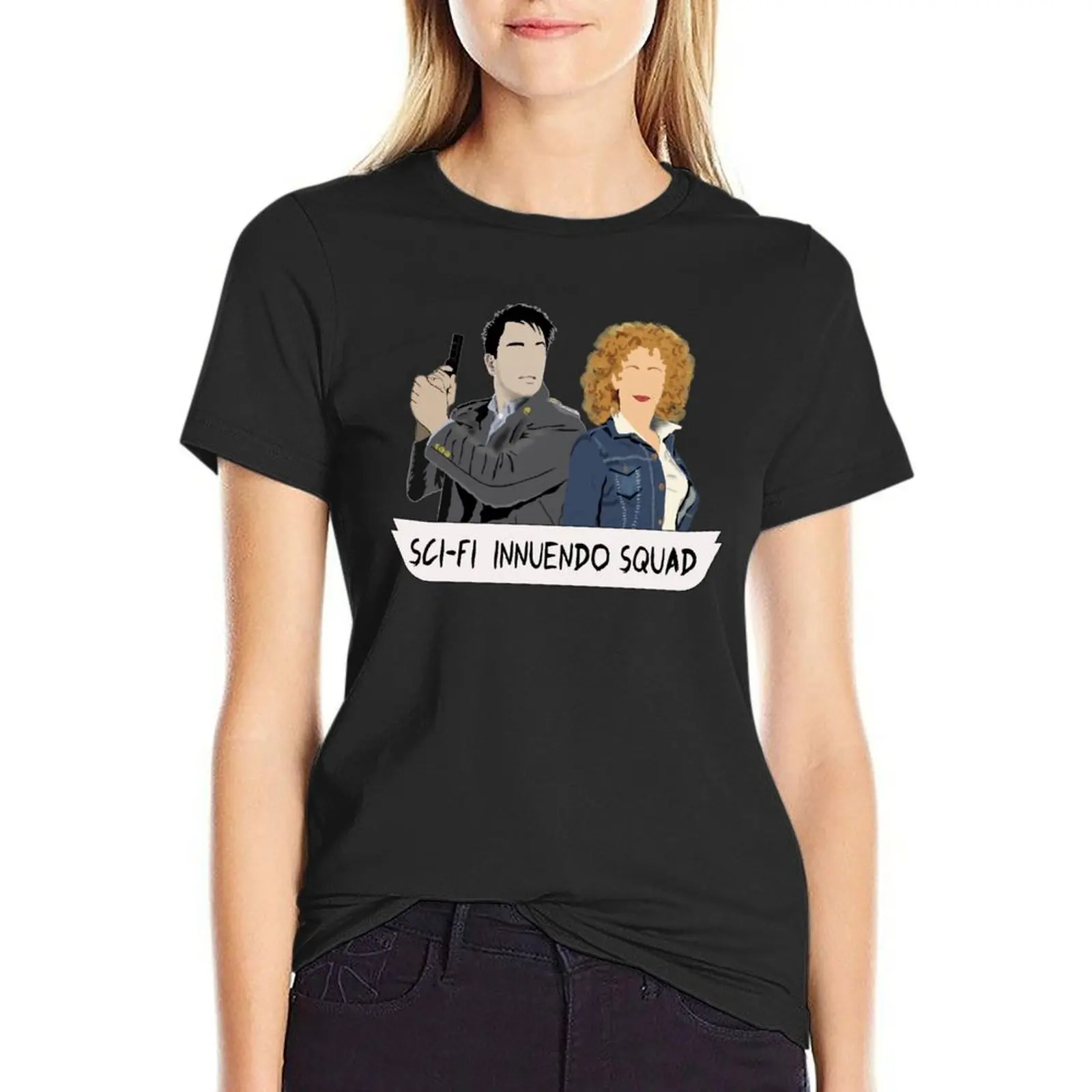 Sci-fi Innuendo Squad T-Shirt Blouse cute tops t shirts for Women