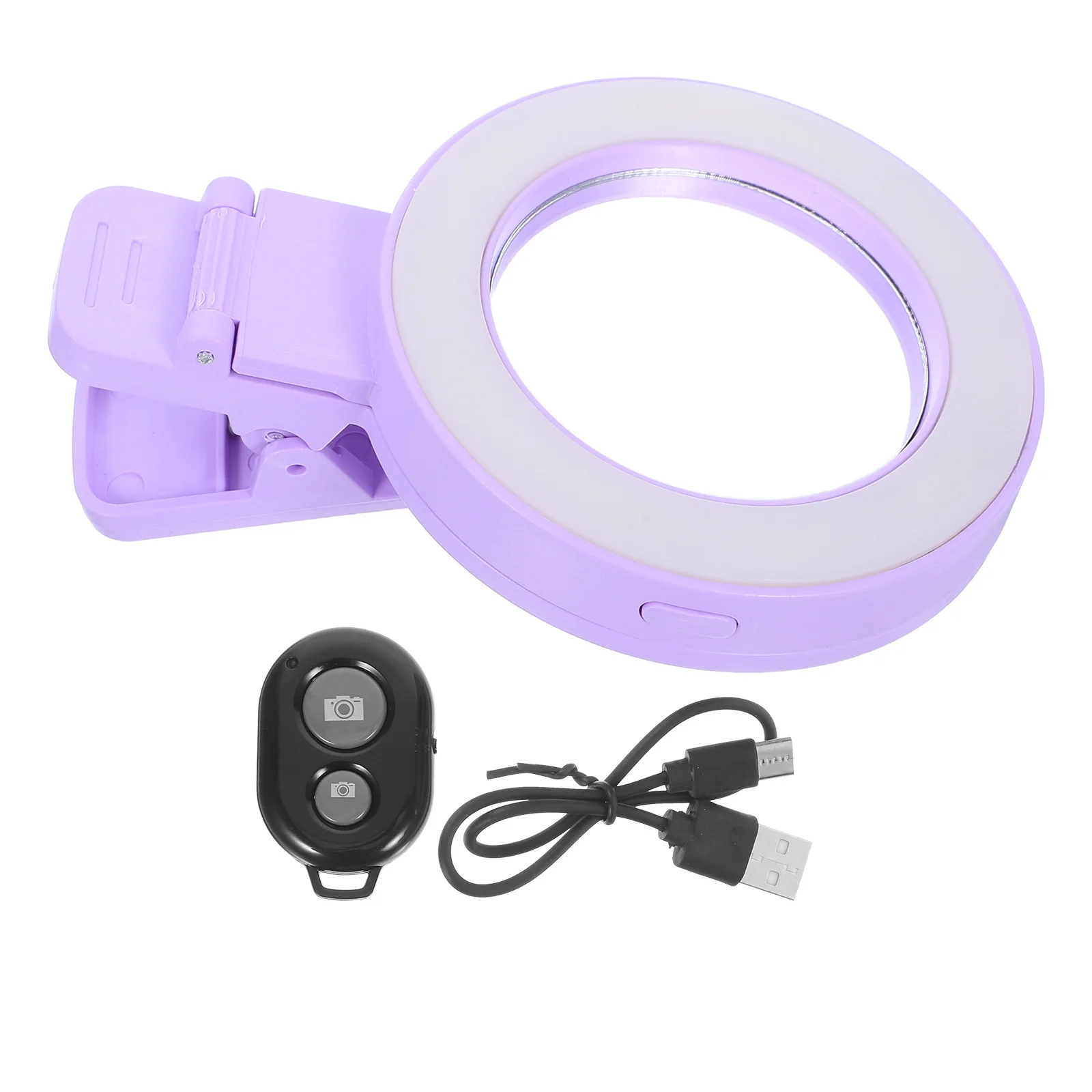 

Selfie Artifact Rear Mirror Camera Clip-on Light with Ring Compact Phone for Photos