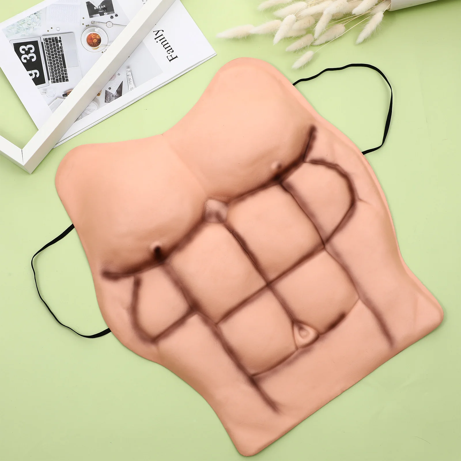 

Fake Muscle Chest Prop For Men Artificial Muscle Costume Accessory Cosplay Halloween Party Fancy Dress Prank