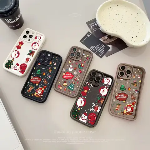 Cute Christmas Tree Santa Claus Phone Case For VIVO IQOO Z10 X100 Pro X23 X60 X70 X80 X90 Pro X200FE Y76 Soft Silicone Cover