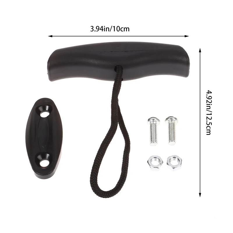 Universele Marine Kano Kajak Pull Toggle Handvat Rubberboot Handvat T-Handgreep Met Koord Met Schroeven Kajak Knevel Hand Trekhendel