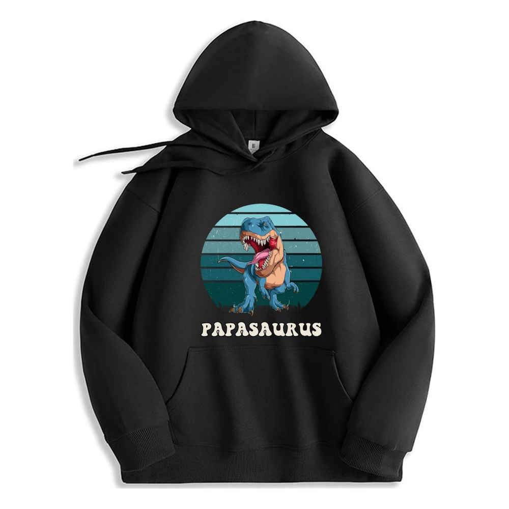 

Papasaurus T Rex Graphic Hoodie Luxury Designer Comfortable Oversized Sweatshirts Men Clothing Printed Long Sleeve​​