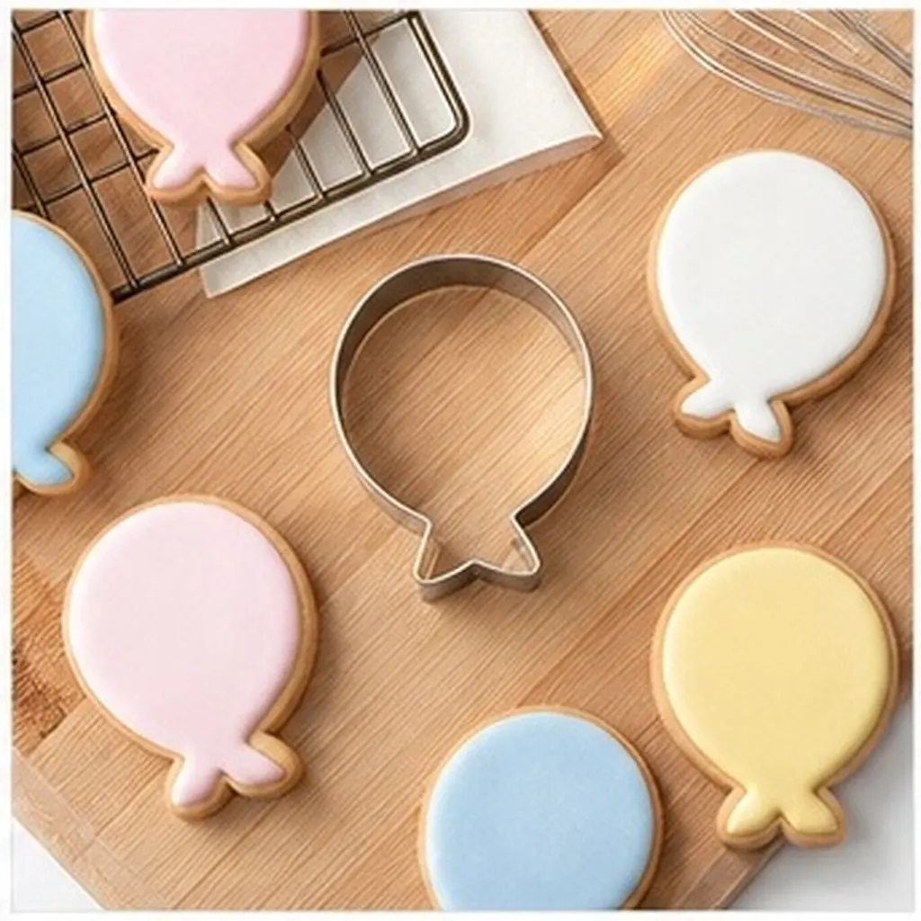 Stainless Steel Balloon Shape Cookie Cutter DIY Baking Mold Biscuit Mold Cake Fondant Shaping Mould Kitchen Tool