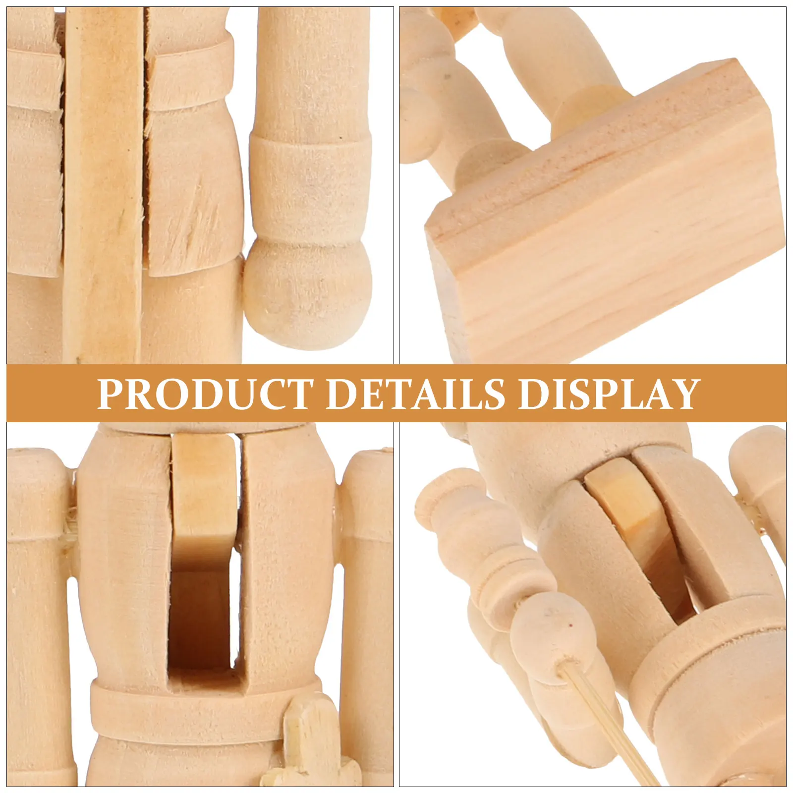 

3pcs Wooden Nutcracker Set 12cm Unfinished Soldiers for Kids Christmas Ornaments Holiday DIY Toy Safe Eco Friendly Solid Wood