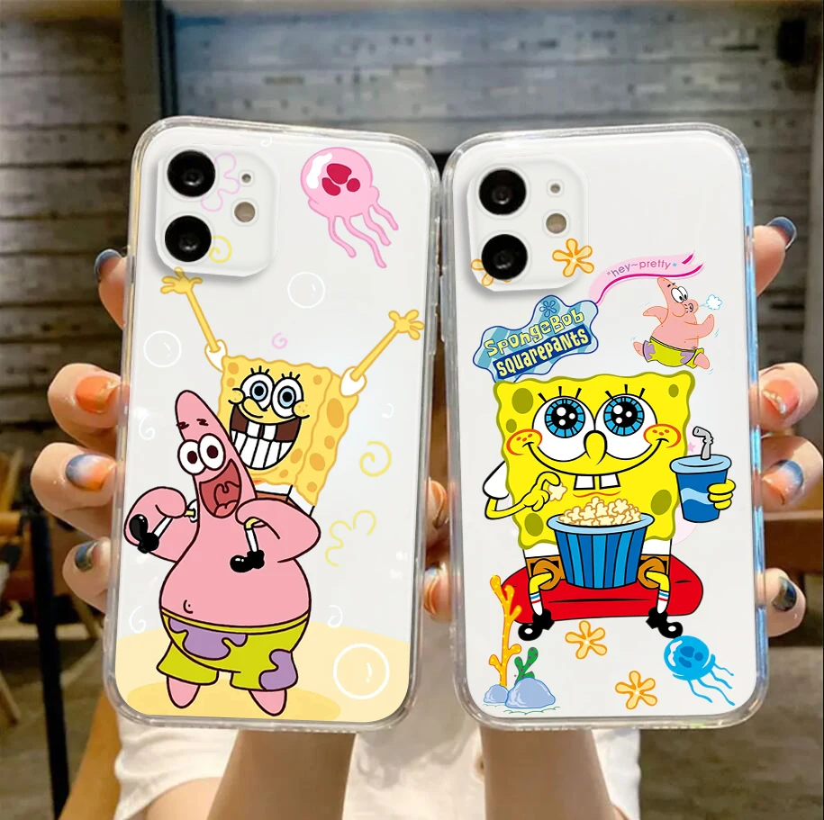 R21 SpongeBob SquarePants Soft Case for Samsung A10 A11 A12 A20 A30 A20S A21S A22 A22S A30S A32 M30 A42 A5 A50 A50S A51 A52 A6