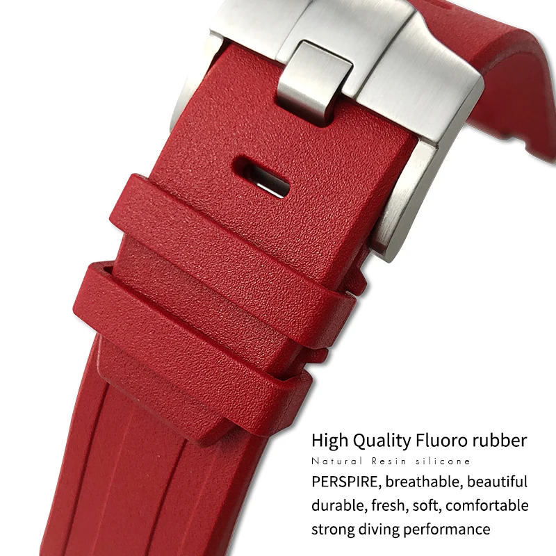 28mm FKM Viton Fluorine Bubber Silicone Waterproof Watchband for Audemars And Piguet Watch Strap AP 15703 Bracelet 15710