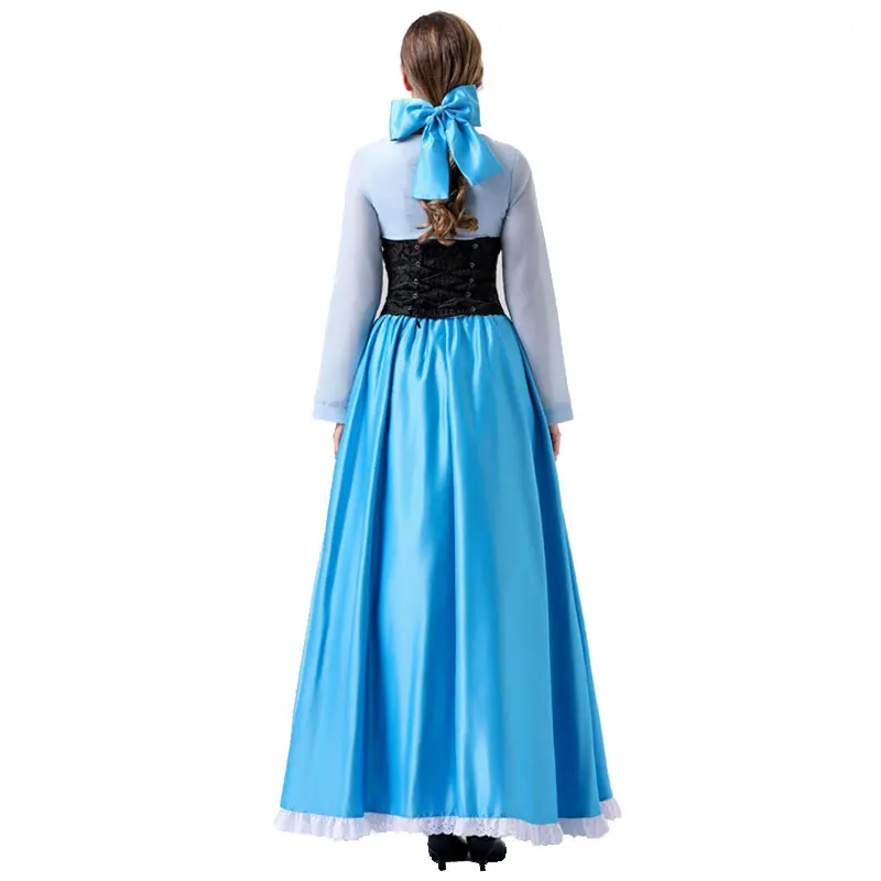 Women's Anime Frozen Elsa Princess Cosplay Dress Stage Performance Fairy Tales Cinderella Party Role Playing Costumes