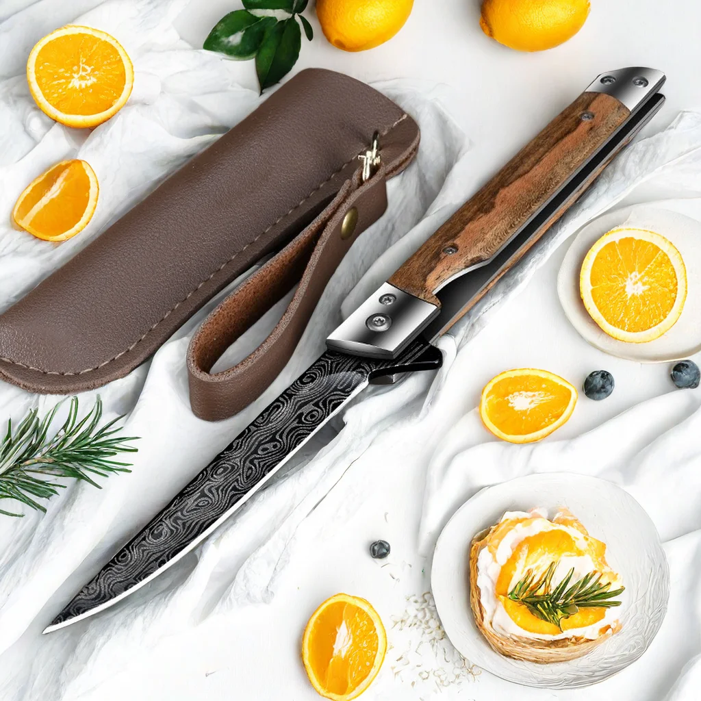 4 Pcs Set High Quality Fruit Knife Portable Pattern Steel Offce Knife Hand High Hardness Blade Meat Knife With Cover knife Steak