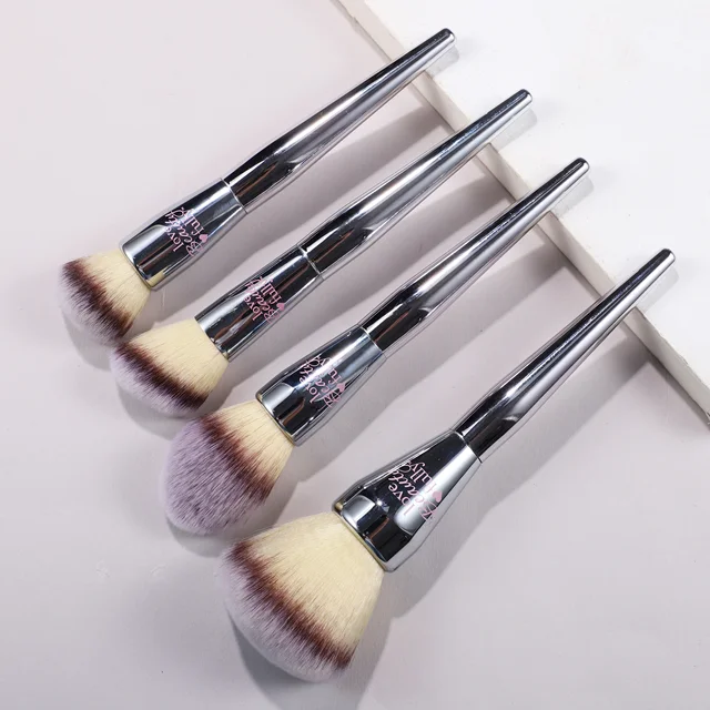 Pinceaux de maquillage Love Beauty Fully : Pinceau estompeur de correcteur 203 et pinceau fond de teint rond pour poudre minérale 206 1