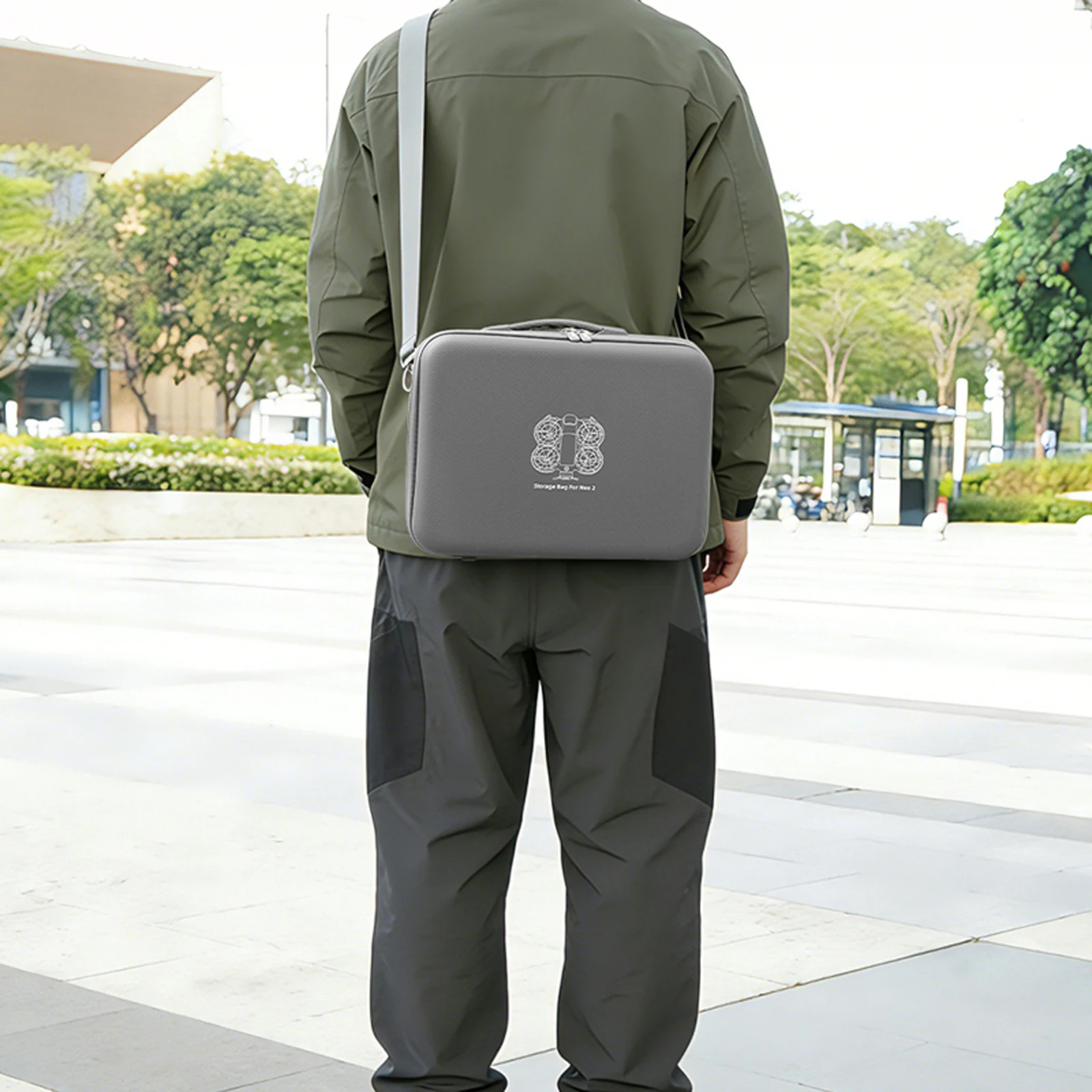

Portable Shoulder Bag Compatible for DJI Neo 2 Drone Storage Box Hard Storage Bag Protective Shoulder Pouch W/ Adjustable Strap