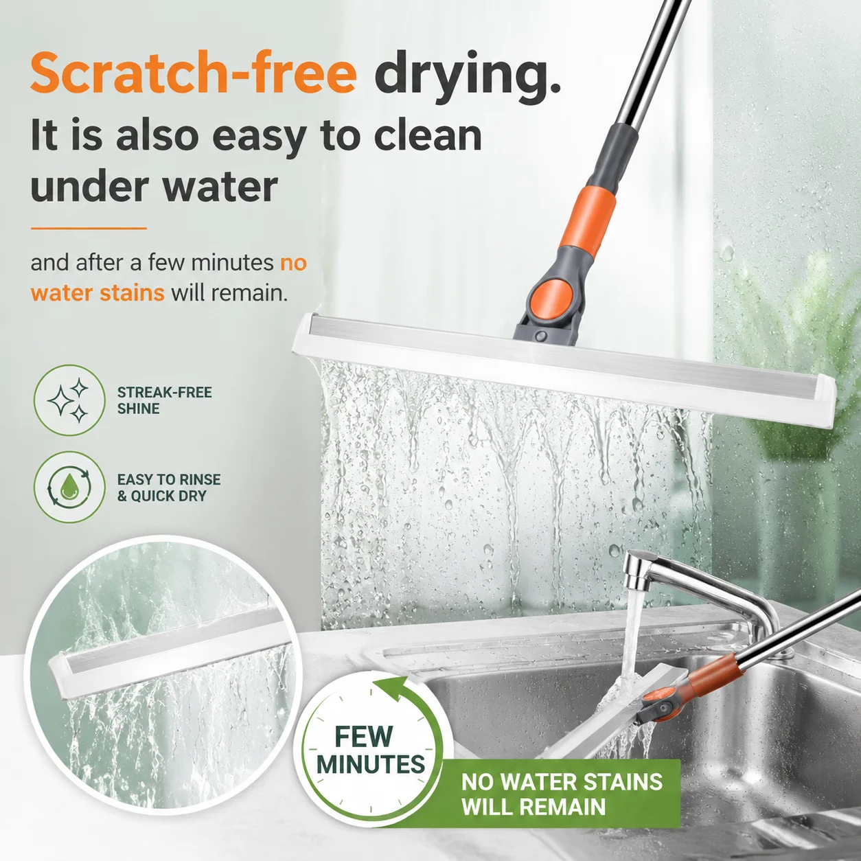 Silicone Scraper Broom Magic Wiper High Place Glass Wiper Floor Mop Household Bathroom Sweeping Water Silicone Scraper Broom Mag