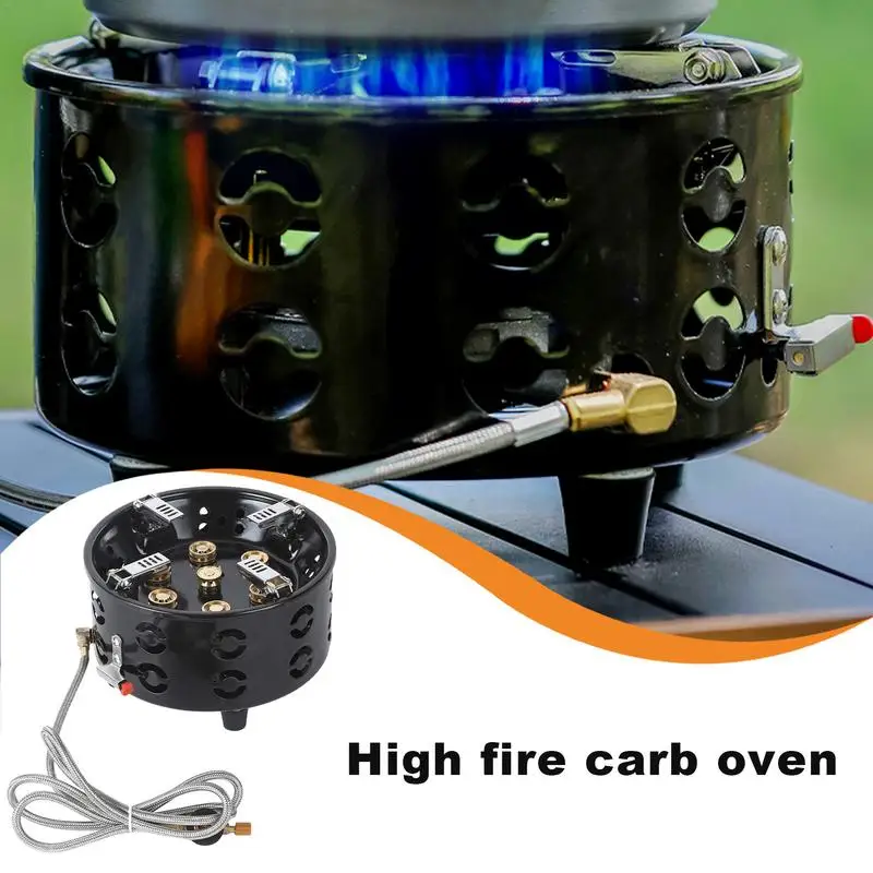 7 Core Windproof Stove 19800W High-Power Gases Burner Stove With Adjustable Gases Valve For Outdoor Camping Picnic Cooking