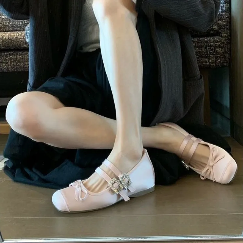 

New Mary Jane Women's Shoes Inner Height Increase 5cm Ballet Flats Women's Shoes Comfortable Soft-soled Single Shoes for Women