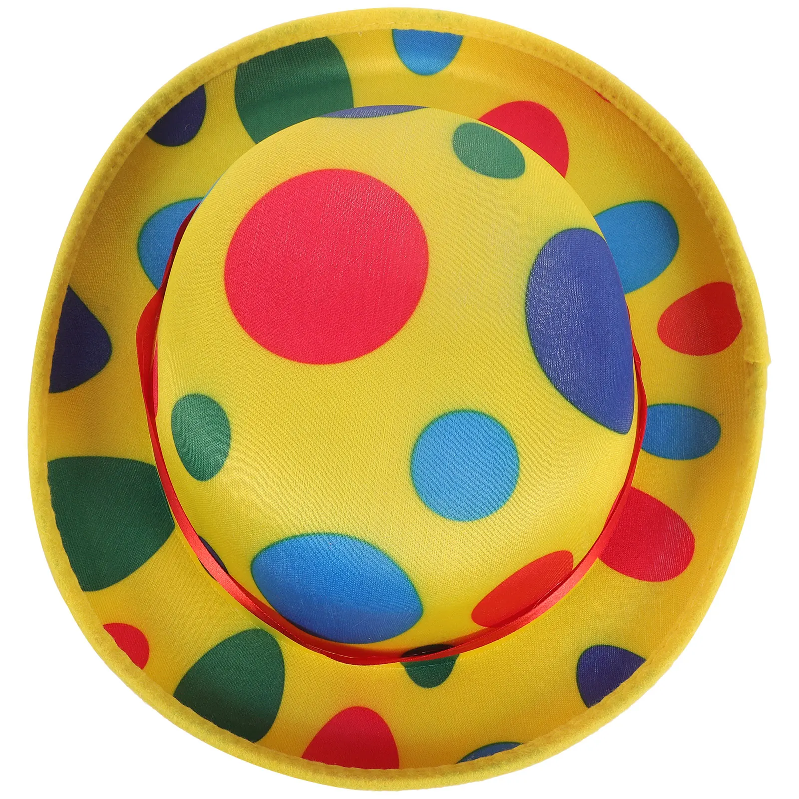 

Clown Hat Cosplay Birthday Tricorn Funny Round Cap Eye-catching Adults Party Costume Hats Masquerade Halloween Props