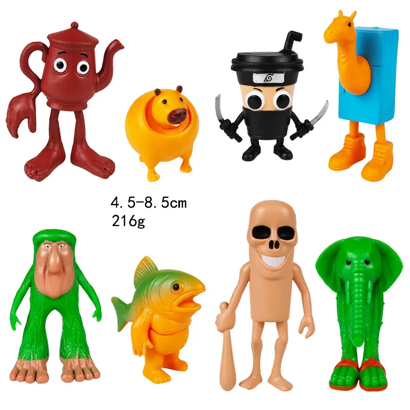 8Pcs Tralalero Tralala Action Figure Toy 10cm PVC Desktop Doll