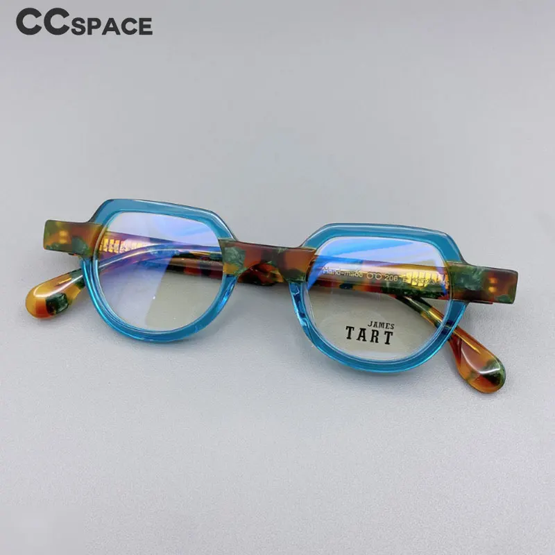 49663 Retro Acetate Optical Glasses Frames Men Women Two-color Stitching Fashion Computer Eyeglasses