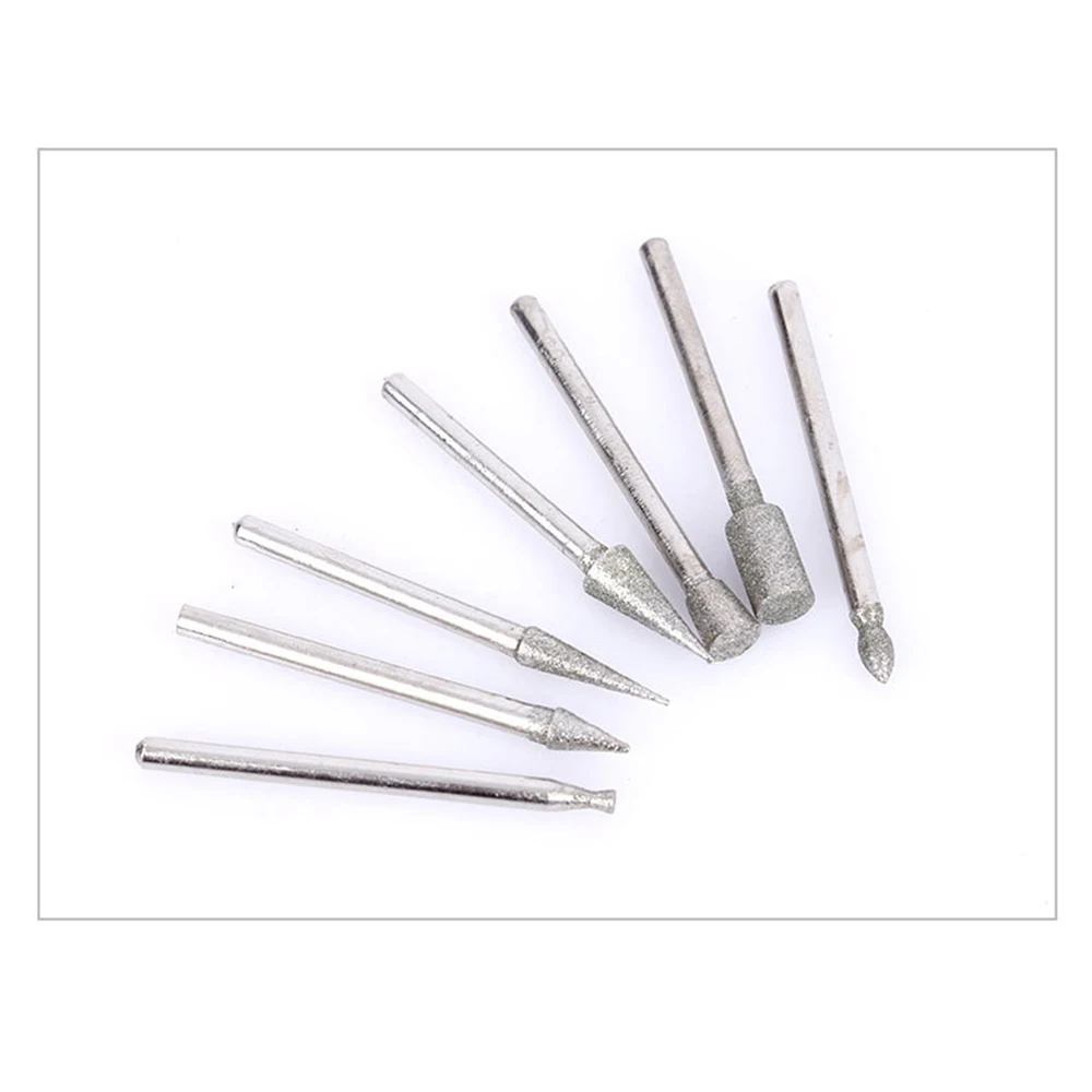 /set  Drill Bit Burr Set Grinding Head for Rotary Tool Crafts Rocks Marble Porcelain Hand Drill Jewelry Making Lapidary