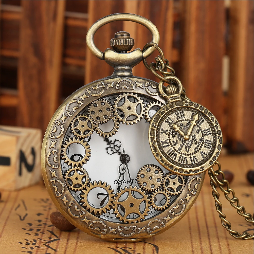 

Luxury Roman Pocket Watch Gold Hanging Necklace Alloy Precise Timekeeping Lightweight Portable Gift for Men
