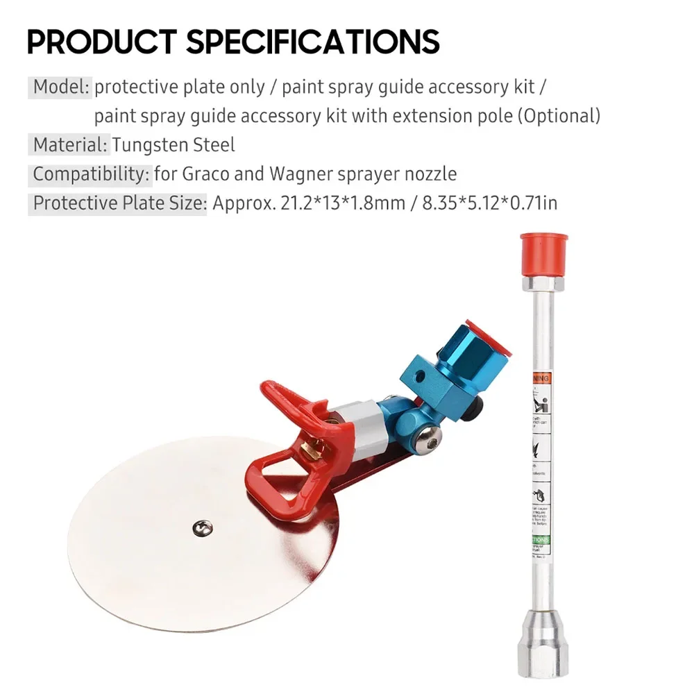واقي رذاذ الطلاء بدون هواء من فاغنر وملحقات مسدس الرش مناسبة لمعظم آلات طلاء الرش بدون هواء مقاس 7/8 بوصة #2