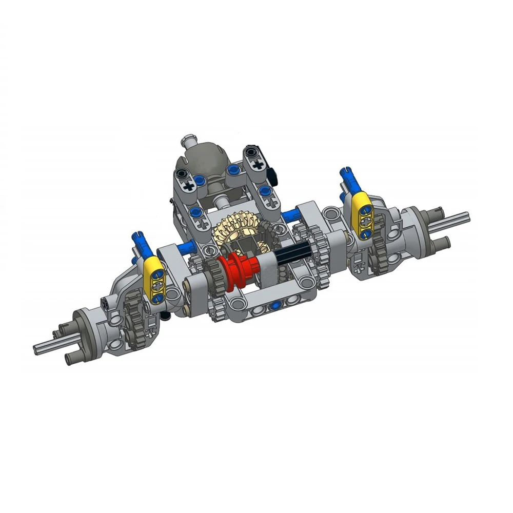 Parti tecniche sospensione dell\'asse posteriore con blocco differenziale modello macchinario elettrico assemblare per veicolo da costruzione MOC Car